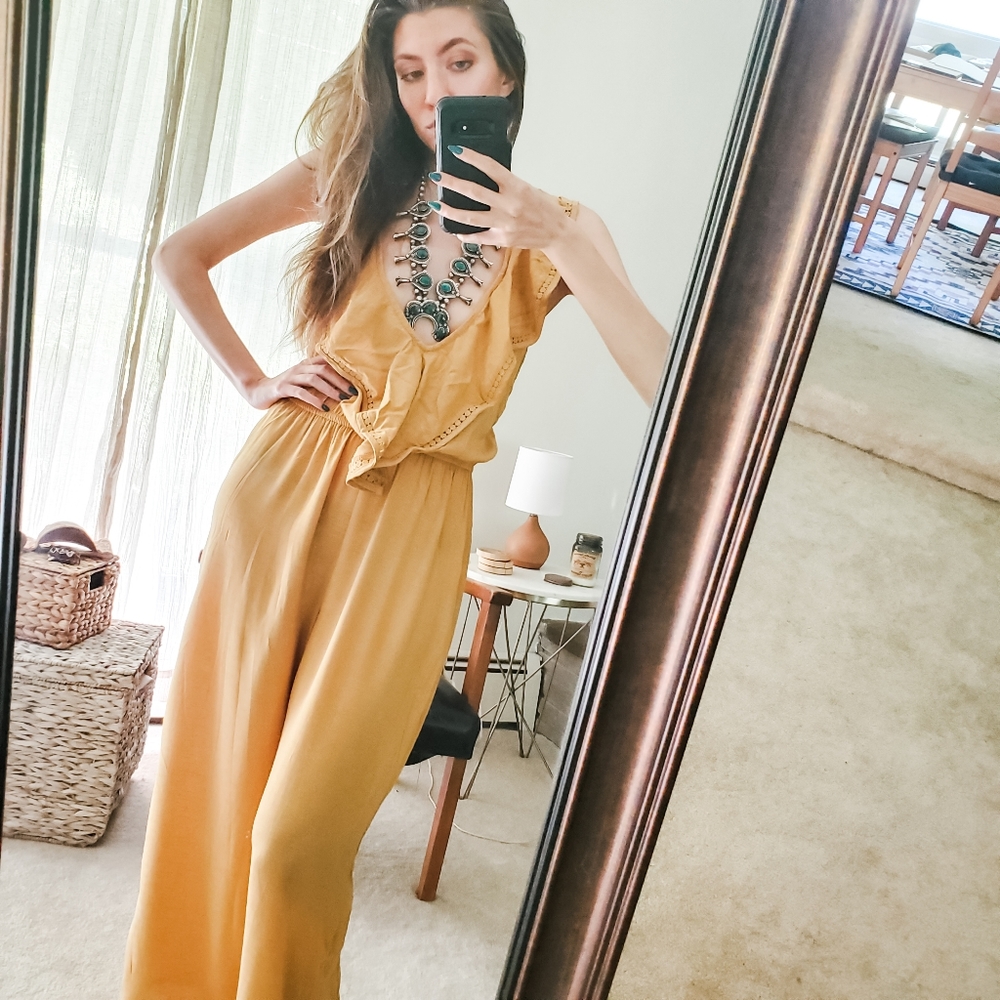 ☀️NWT Golden jumpsuit☀️